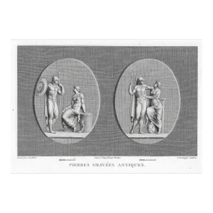 Antique Classical Figure Engraving