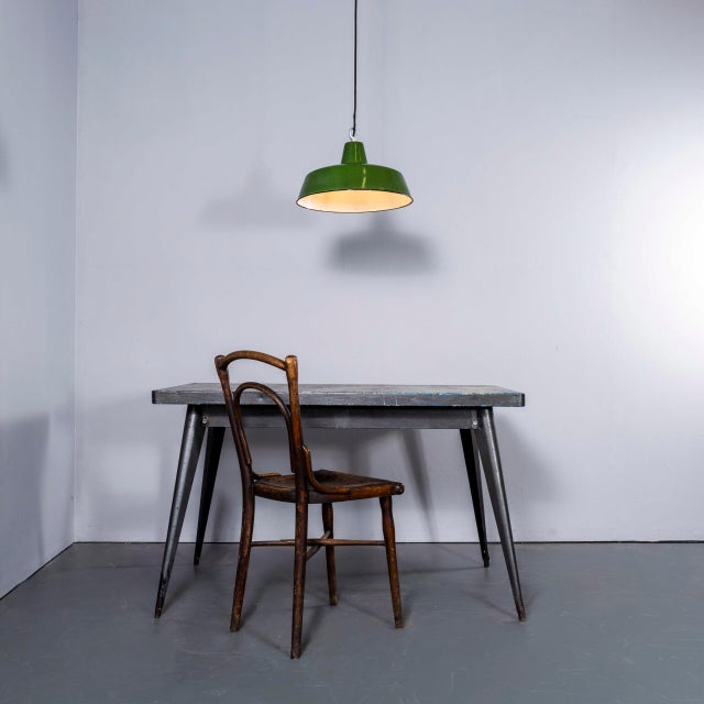 Army Enamel Hanging Pendant Lamp, 1950s For Sale - Image 9 of 13