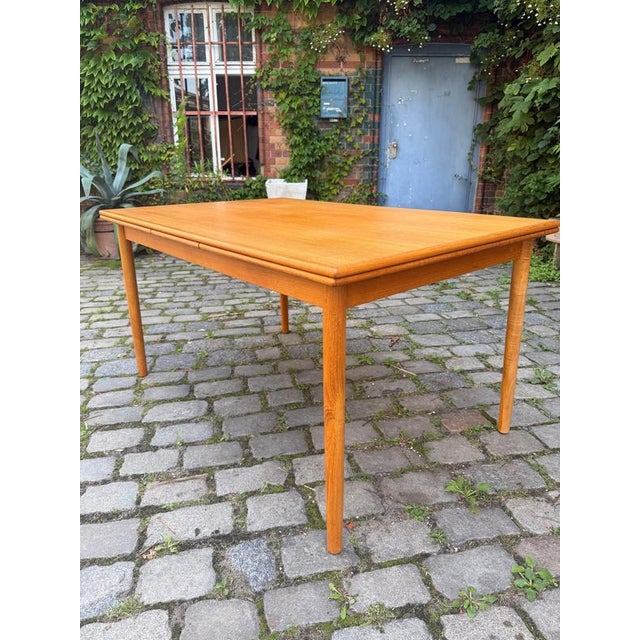 Extendable Oak Dining Table by AR Denmark, 1960s For Sale - Image 11 of 11