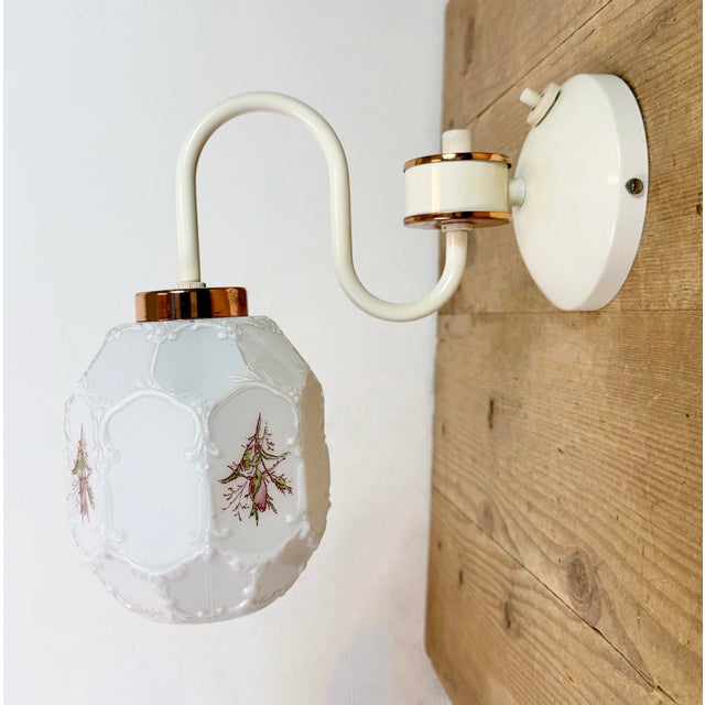 Mid-Century Modern Vintage Wall Light with Milk Glass from Drukov, 1960s For Sale - Image 3 of 18