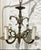 Neoclassical Vintage Spanish Neoclassical Style Acanthus Leaf 4 Light Mini Chandelier For Sale - Image 3 of 6