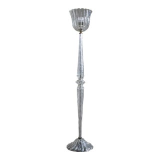 1940s Attributed to Barovier & Toso Floor Lamp For Sale