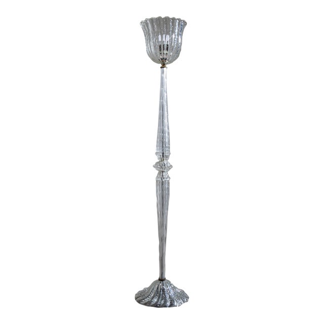 1940s Attributed to Barovier & Toso Floor Lamp For Sale