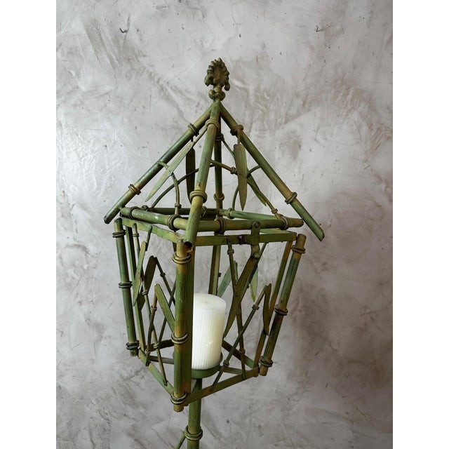 1950s Vintage Bamboo Lantern, 1950s For Sale - Image 5 of 11
