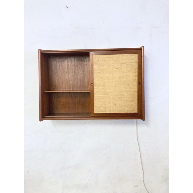 Teak Wall Cabinet with Mirror attributed to Arne Wahl Iversen for Brenderup, Denmark, 1960s For Sale - Image 14 of 15