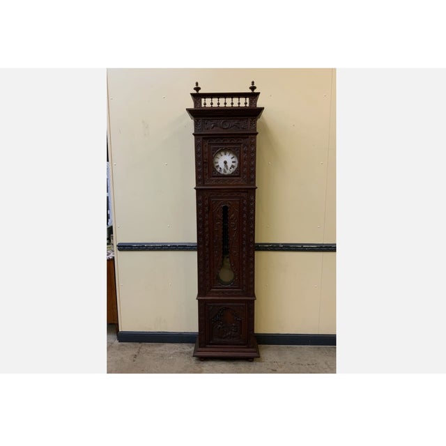 Antique Breton Grandfather Clock, 1880 For Sale - Image 12 of 12