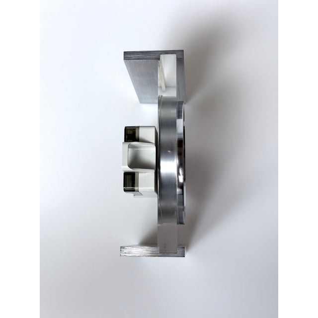 Table Clock in Acrylic Glass and Stainless Steel from Kienzle International, Germany, 1970s For Sale - Image 11 of 16