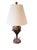 French Country Pair of Vintage 1990s Acorn Table Lamps With Wrought Iron Oak Leaves – Quality Wood & Metal For Sale - Image 3 of 14