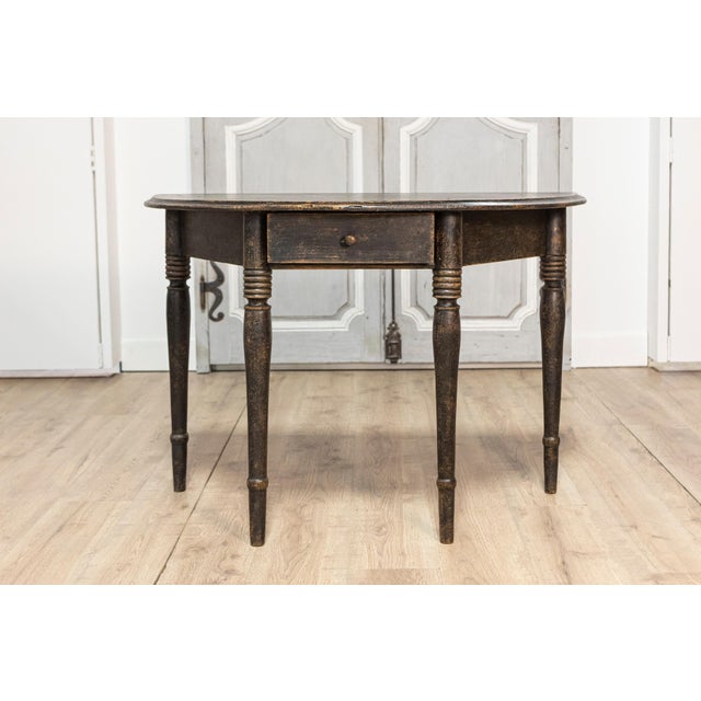 Gustavian (Swedish) 19th Century Swedish Demi Lune Console Table Circa 1860 For Sale - Image 3 of 12