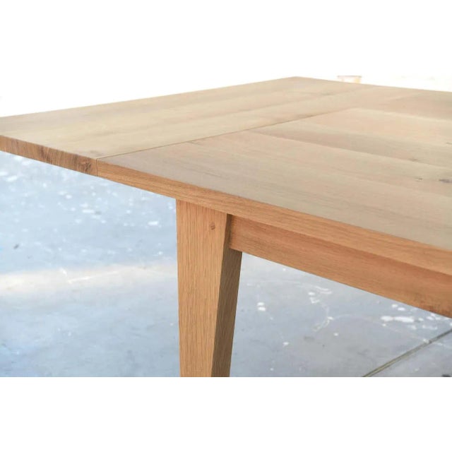 Brown Expandable Oak Dining Table by Petersen Antiques For Sale - Image 8 of 12