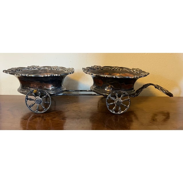 Antique 19th Century Pryor, Tyzack & Co. Sheffield Silverplate Table Trolley Cart or Wine Coaster for Decanters or Bottles Circa 1865 For Sale - Image 13 of 18