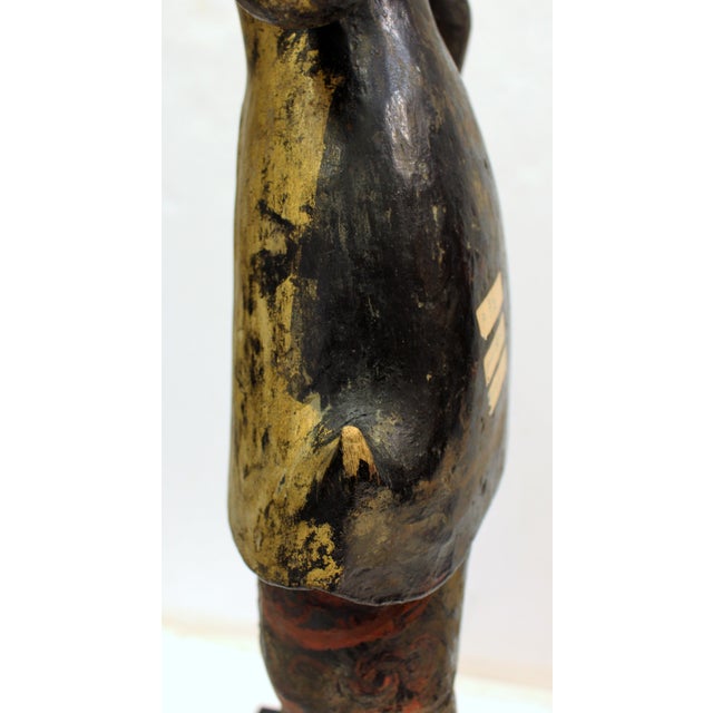 Wood Burmese Wood Buddha in Mudras Posture Statue For Sale - Image 7 of 9