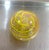 Mid-Century Modern Murano Style Yellow/Pink Swirl Glass Globe Paper Weight For Sale - Image 3 of 3