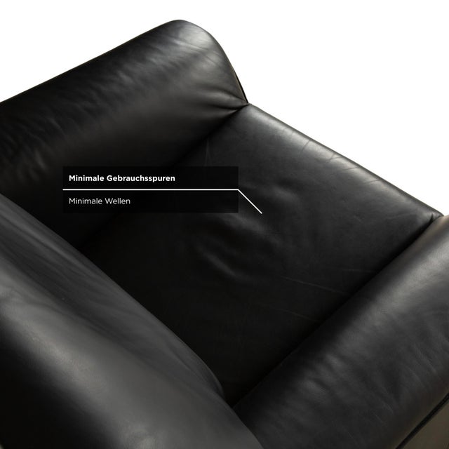 Black Leather Armchair in Black from Lauuser For Sale - Image 8 of 15