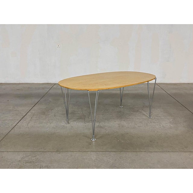 Superellipse Table by Bruno Mathsson and Piet Hein for Fritz Hansen, in Good conditions. Designed 1990 to 1999 This piece...