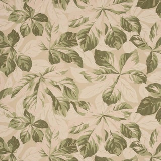 Schumacher Arboreal Handprint Wallpaper In Leaf For Sale