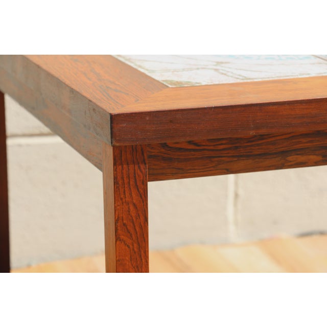 Pair of 1970s Danish Modern Rosewood Tile Top Side Tables For Sale - Image 15 of 18