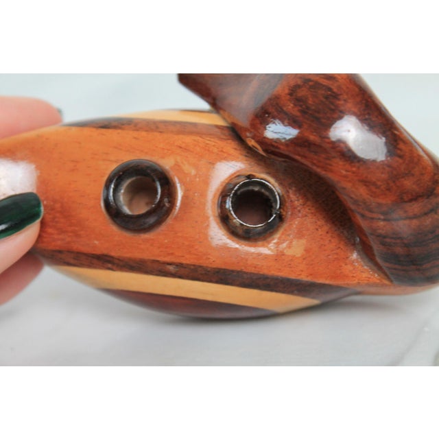 Vintage Hand-Carved Wood Duck Pen or Pencil Holder For Sale - Image 12 of 12