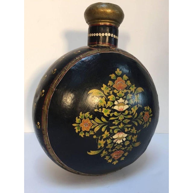 Mughal Copper Black Metal Water Vessel Jug Rajasthan India For Sale - Image 10 of 10