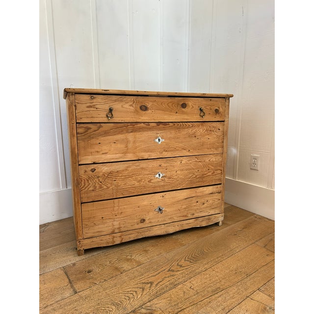 French Antique French Pine Four-Drawer Commode For Sale - Image 3 of 7