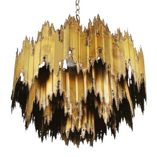 Vintage Tom Greene Brutalist Chandelier For Sale