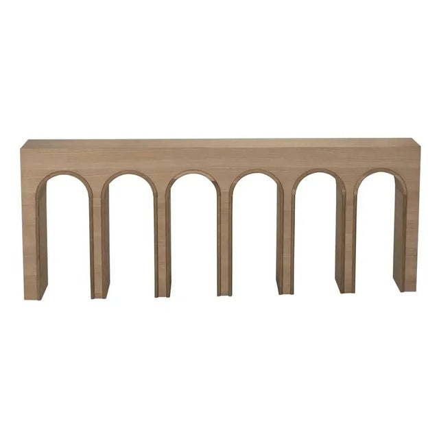 The Enzo Console, Extra Large in White Oak, offers a sleek, modern aesthetic with natural warmth. Crafted from premium...