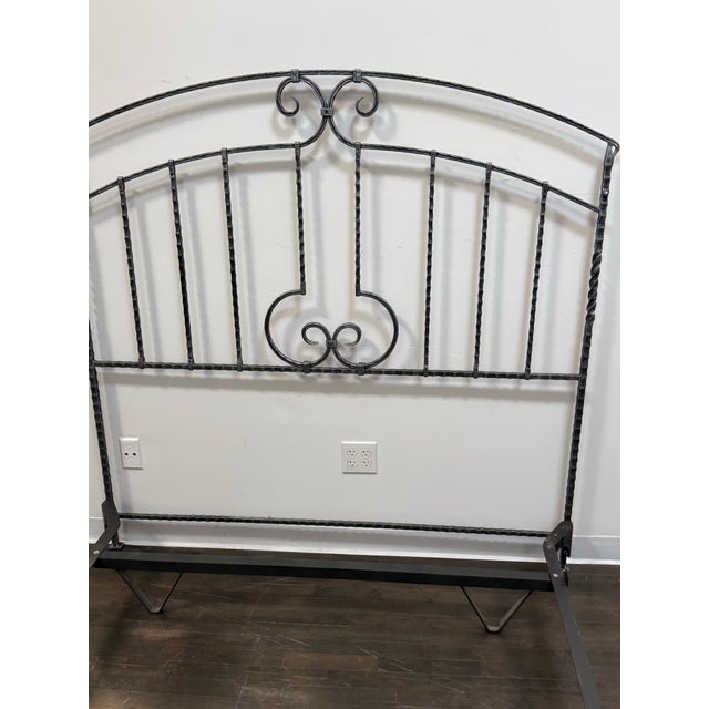 Early 21st Century Full Size Claudio Rayes Wrought Iron Bed Frame, Model 28 For Sale - Image 5 of 12