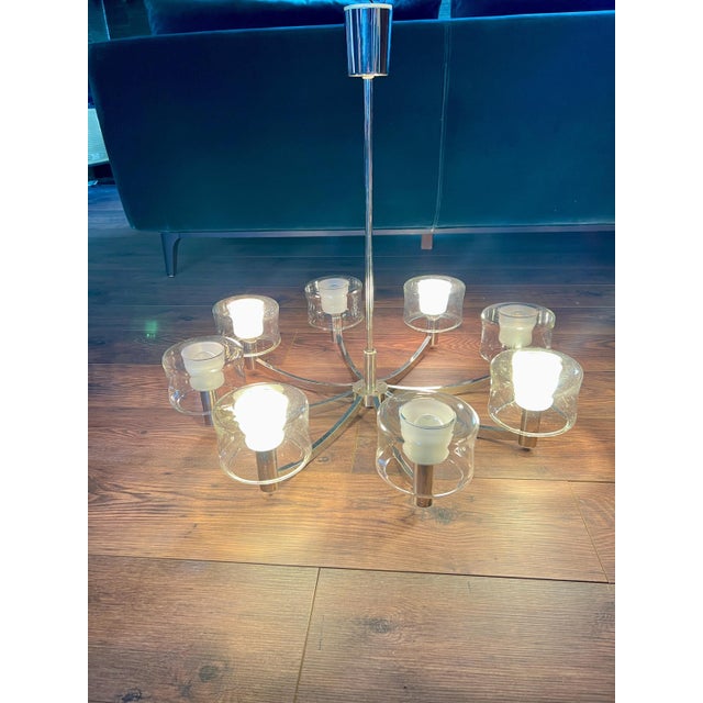 1970s Sputnik Chandelier attributed to Kaiser Idell, 1970s For Sale - Image 5 of 11