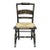 Vintage Nichols & Stone Hitchcock Harvest Stencil Painted Black Side Chair For Sale