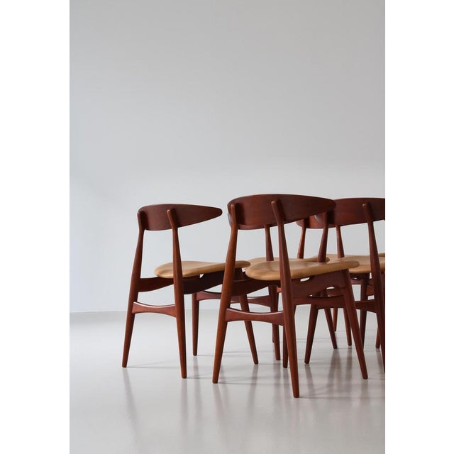 Wood Model CH33 Dining Chairs by Carl Hansen & Sons for Hans J. Wegner, Denmark, 1957, Set of 6 For Sale - Image 7 of 18