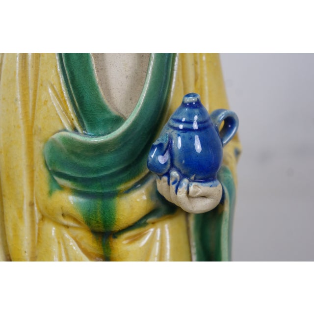 5 Chinese Shiwan Ceramic Polychrome Mudmen Figurines Statues 10" For Sale - Image 18 of 18