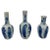 Blue and White Kangxi Dollhouse Miniature Vases in Chinese Porcelain, 18th Century, Set of 3 For Sale - Image 10 of 10