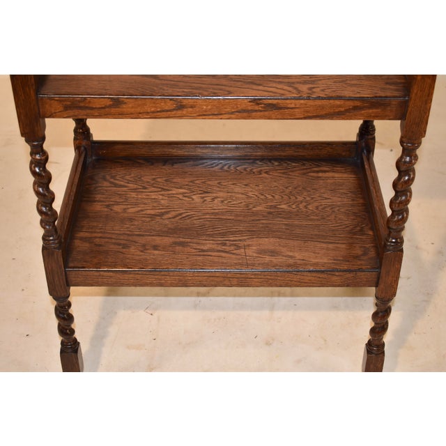 Edwardian Oak Bar Cart From England, Circa 1900 For Sale - Image 9 of 9