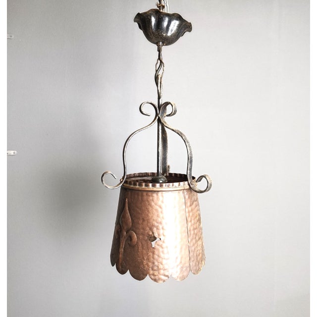 Copper Brutalist Copper Pendant Light, 1970s For Sale - Image 8 of 10