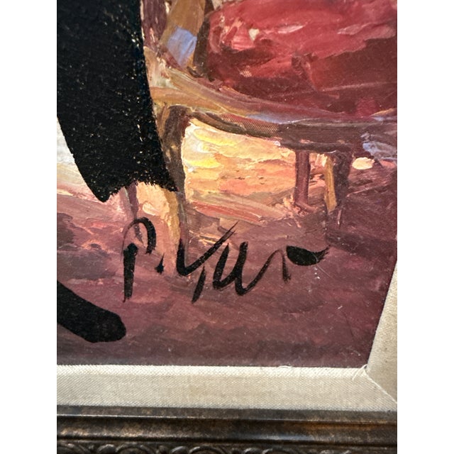 1970s Original Peter Keil 1970s Abstract Portrait Painting For Sale - Image 5 of 7