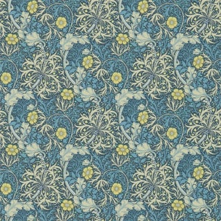 Morris & Co Morris Seaweed Wallpaper in Ink/Woad For Sale