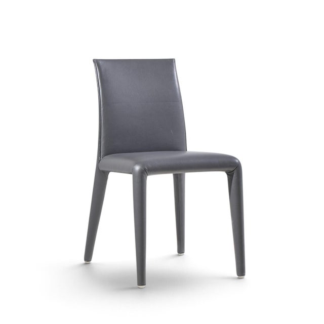 B&B Italia Mario Bellini for B&b Italia Vol Au Vent Mid Century Italian Leather Dining Chairs - Set of 6 For Sale - Image 4 of 11