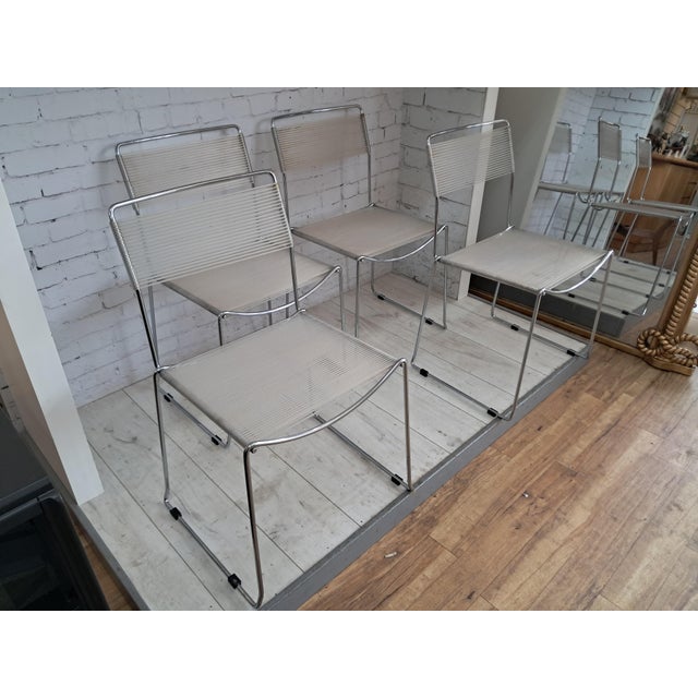 Mid-Century Italian Spaghetti Dining Chairs from Alias, 1980s, Set of 4 For Sale - Image 18 of 18