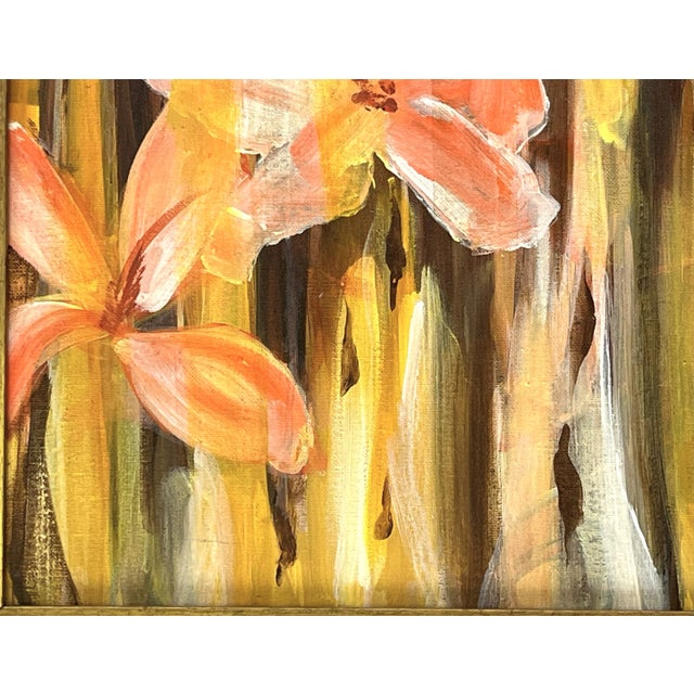 Signed Original Painting by Karen Reinhart (American, 1938-2023) Titled 'Flower Power' For Sale - Image 4 of 12