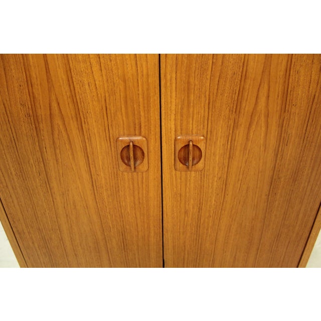 Mid 20th Century Danish Teak Nightstand With Cabinet Doors and Shelf For Sale - Image 13 of 17