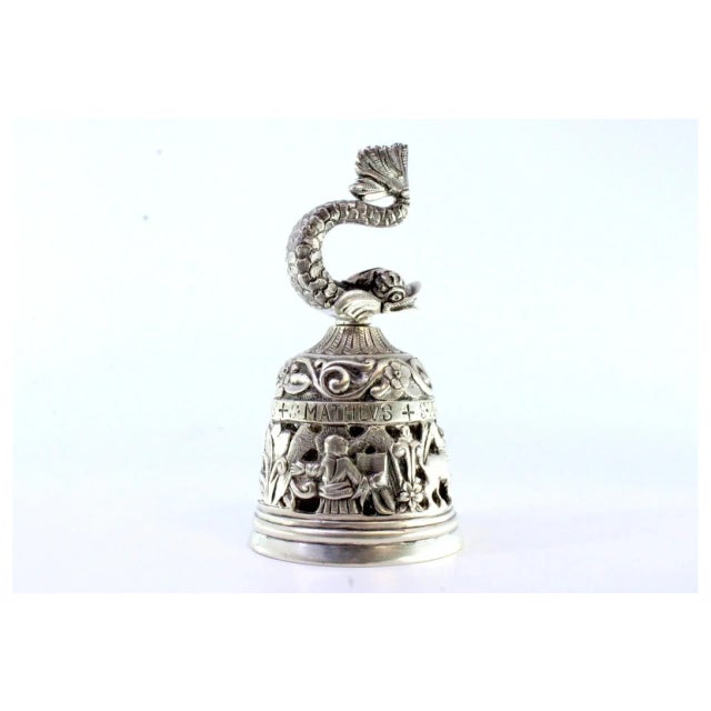 Silver Altar Bell with Cut-Out Reliefs For Sale - Image 9 of 10