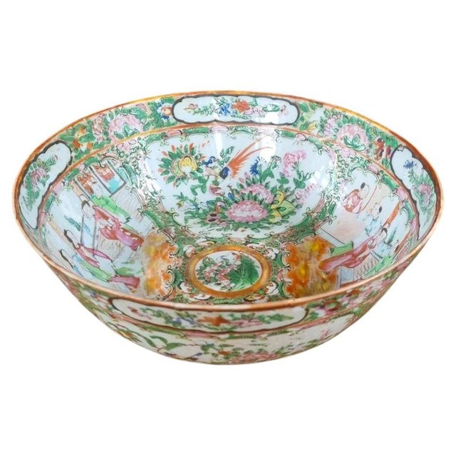 Ceramic Chinese Daoguang Rose Medallion Famille Rose Porcelain Bowl, 1830 For Sale - Image 7 of 7