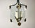 Vintage Art Deco style glass and bronze three-light Pendant Chandelier, circa the 1950s This absolutely adorable...