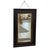 Victorian 1890s UK import wall mirror featuring a solid oak frame with an intricately carved repeating floral and scroll...