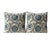 Contemporary Floral Motif 20” Feather/Down Pillows - A Pair For Sale