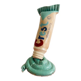 1995 Pop Art Toothpaste Ceramic Sculpture by Ray Gross For Sale