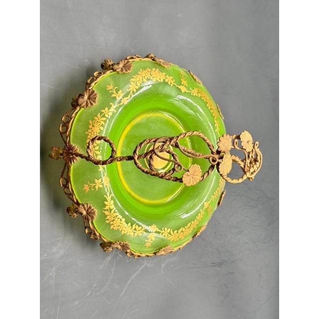19th Century French Ouraline Centerpiece with Gilt Bronze Decoration For Sale - Image 10 of 13