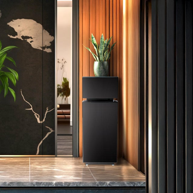 Black Mirrored Pedestal Tall For Sale - Image 9 of 10