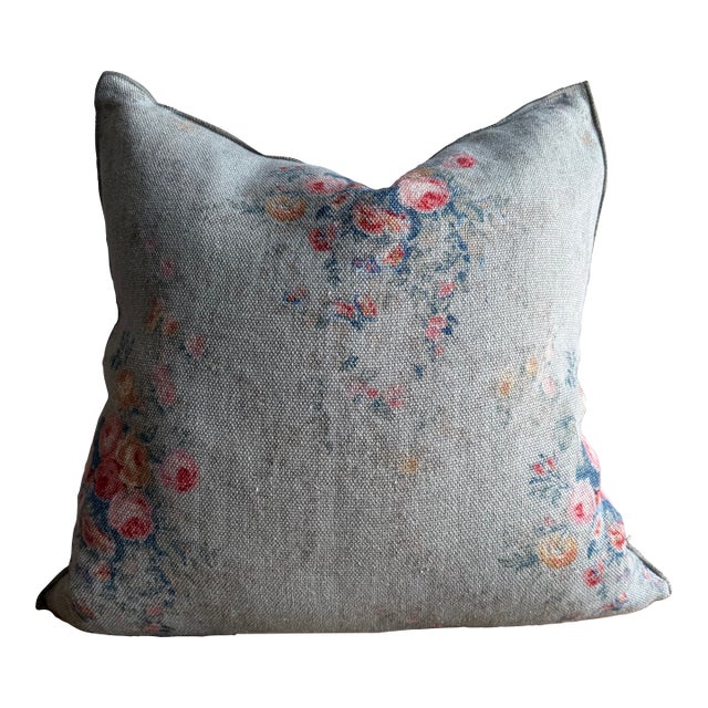 French Linen Accent Cover – Pompadour Nuage 26 For Sale