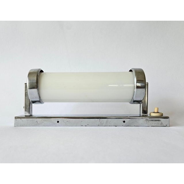 Bauhaus Art Deco Functionalism Chrome Wall Lamp, 1930s For Sale - Image 6 of 18
